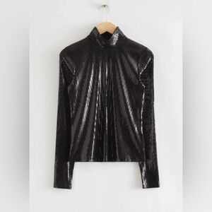 & Other Stories Sequin Turtleneck